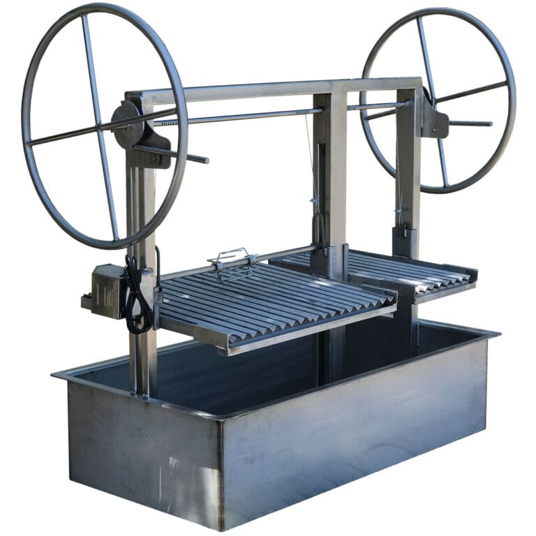 Stainless Santa Maria Grill height adjustable rotisserie
