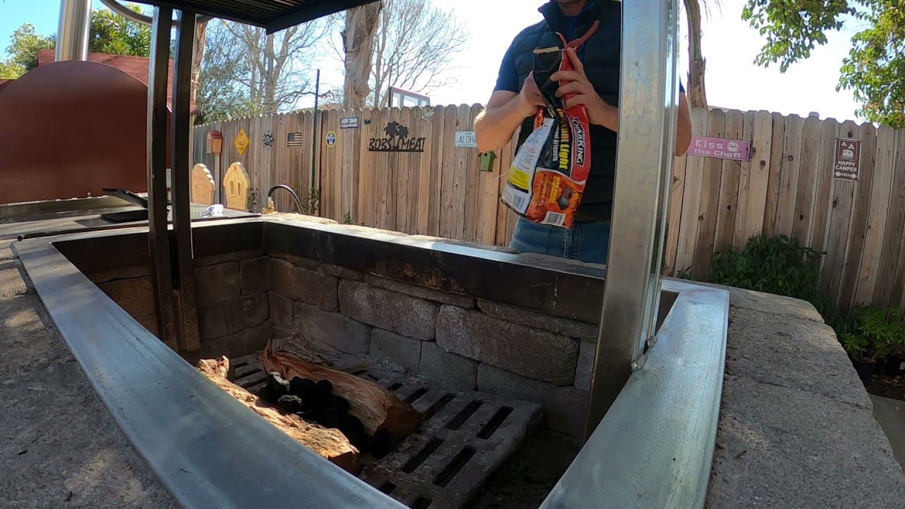Starting A Fire In a Santa Maria BBQ Grill Pit