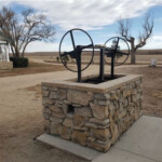 Traditional steel built in wood and charcoal grill for masonry island