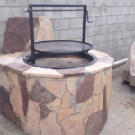 Round drop in frame grill for circular counter opening