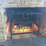 Argentinian Gaucho grill cooking insert for built in fireplace installation