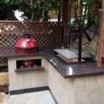 Outdoor charcoal grill to cook Santa Maria style cuisine.